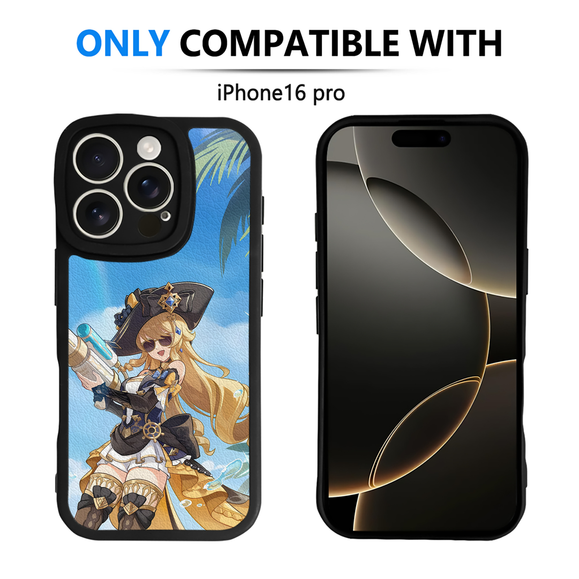 げんし神 genshin 【iPhone 16シリーズ対応】シリコンスマホケース（レザー調） 材質：シリコン